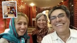 16 September: Meeting up with lovely Helle in her Ferdowsi hotel lobby in Tehran 