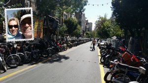 23 September: Laleh-zar street, messengers' hub for the bazaar city. Bikes and more bikes...